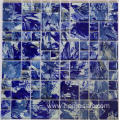 Pacific blue glossy glass versailles thinset mortar tile